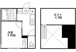 Elua西横浜 1Kの間取図画像