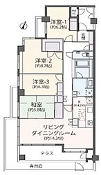 ソフィア目黒碑文谷 4LDKの間取図画像
