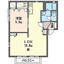 テラミパレス　Ｂ 00101 ｜ 栃木県下都賀郡野木町大字友沼6510-1（賃貸アパート1LDK・1階・50.78㎡） その2