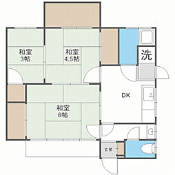 ラクールハウス原田Ｉ 1階3DKの間取り