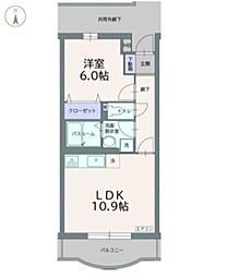 フィールドコートステラ 1LDKの間取図画像