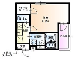 フジパレス西淡路3番館 1Kの間取図画像