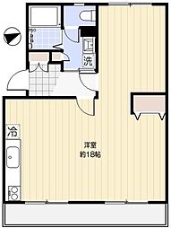 あべりあ ワンルームの間取図画像