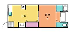 松栄ハイツ 1DKの間取図画像