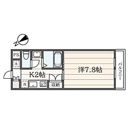 Ｃ’ｓ35　ＩＺＵＭＩ 3階1Kの間取り