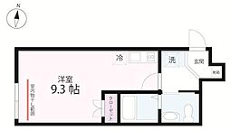 QUIET CRAB HOUSE IL MONTEC号棟 ワンルームの間取図画像