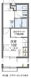 レオパレスシーガル大森 1Kの間取図画像