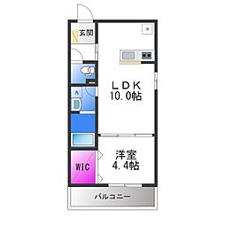 ARCA弥刀駅前 1階1LDKの間取り