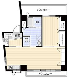 セリタビル 4階1LDKの間取り