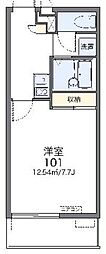 レオパレスシャルマン 1Kの間取図画像