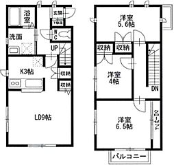 プラートフジ伍番館 1階3LDKの間取り