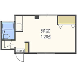 マキハウス ワンルームの間取図画像