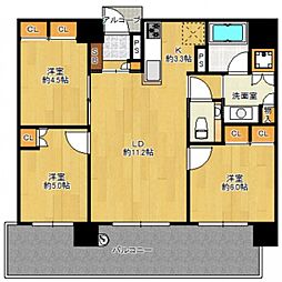 グランドメゾン浄水ガーデンシティセントラルフォレストI 3LDKの間取図画像