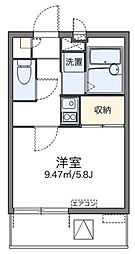 レオパレスパルフェタムール北沢 3階1Kの間取り