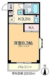 メゾン大庭 1Kの間取図画像