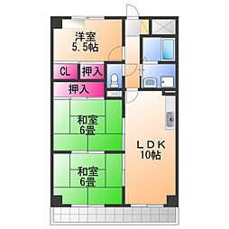 クリンピアフジ 3LDKの間取図画像