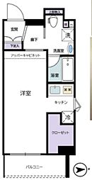 ステージファースト明大前アジールコート 7階ワンルームの間取り