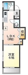 コーポスズキ 1階1DKの間取り