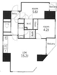 V-style入谷 12階2LDKの間取り