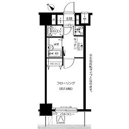 メインステージ茅場町 3階1Kの間取り