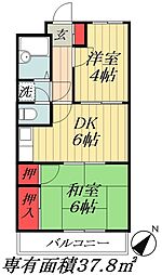 東京メトロ東西線 南行徳駅 徒歩8分の賃貸マンション 1階2DKの間取り