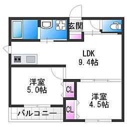 セレニティ加美南B棟 2階