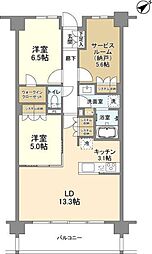 ＡＲＫＣＩＴＹ船堀 1階2SLDKの間取り