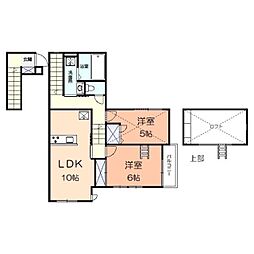 ヴェルジェ 2LDKの間取図画像