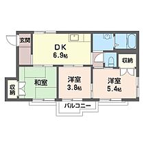 エメラルドヴィラ 00201 ｜ 神奈川県座間市相武台３丁目16-24（賃貸アパート3DK・2階・47.50㎡） その2