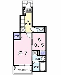 アロッジオグランデ 2Kの間取図画像