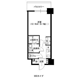 JR東海道・山陽本線 千里丘駅 徒歩5分の賃貸マンション 3階1Kの間取り