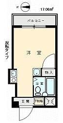 中青木グレースハイム ワンルームの間取図画像