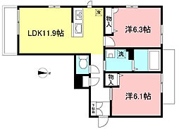 Arrietty 2LDKの間取図画像