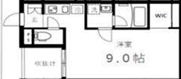 Ｋ ＲＥＳＩＤＥＮＣＥ 2階ワンルームの間取り