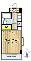 デイム橋本 1Kの間取図画像