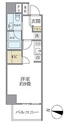 アルファサイト御茶ノ水 7階ワンルームの間取り