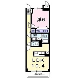 ハイエストディーマーグラシア 1LDKの間取図画像