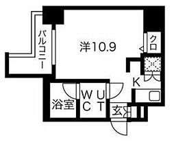 スパシエステージ池袋西 ワンルームの間取図画像
