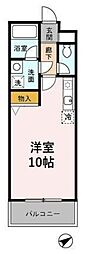 メイプルヒルズ 4階ワンルームの間取り