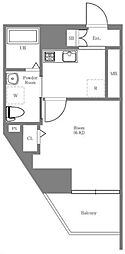 アイルイムーブル深川 1Kの間取図画像