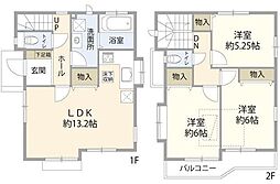 JR中央線 武蔵境駅 徒歩22分の賃貸一戸建て 1階3LDKの間取り