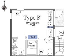 SUERTE竜泉 ワンルームの間取図画像