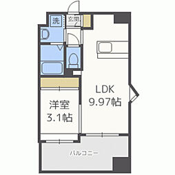 サヴォイセントオブガーデン 1LDKの間取図画像