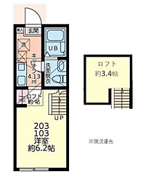 Palette Base神奈川工科大学前 1Kの間取図画像