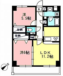 PIAROYAL 2LDKの間取図画像