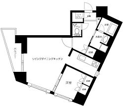 都営三田線 白山駅 徒歩1分の賃貸マンション 8階1LDKの間取り