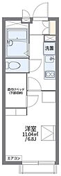 レオパレスアンリミテッド 3階1Kの間取り