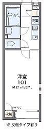 CLEINOクエスタ2 1Kの間取図画像