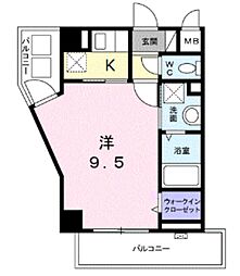 プリムローズ 2階1Kの間取り