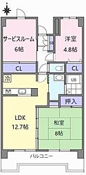 グランドール大宮 3LDKの間取図画像